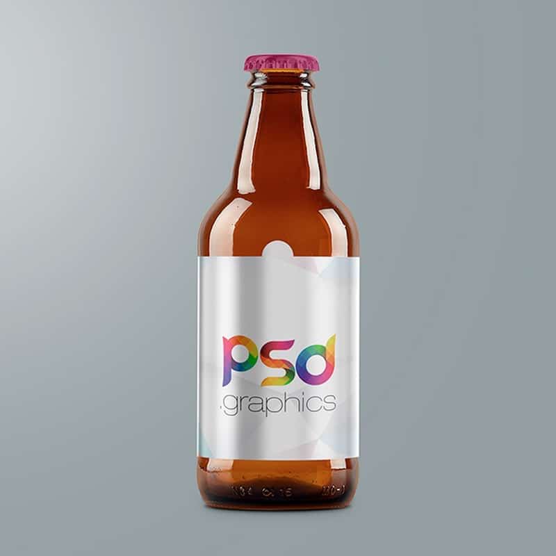 Beer Bottle Label Branding Mockup