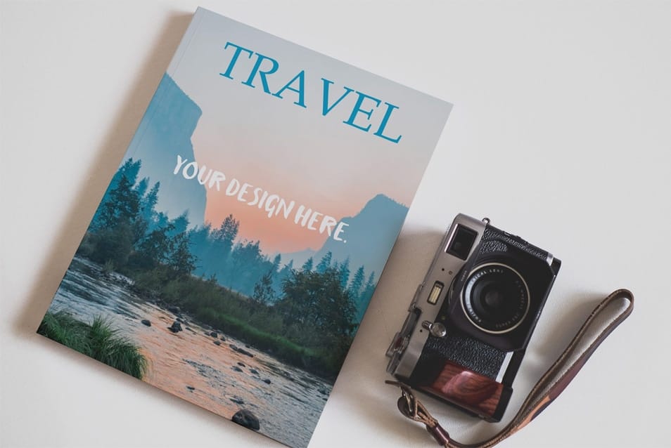 Book Next to Photo Camera Mockup