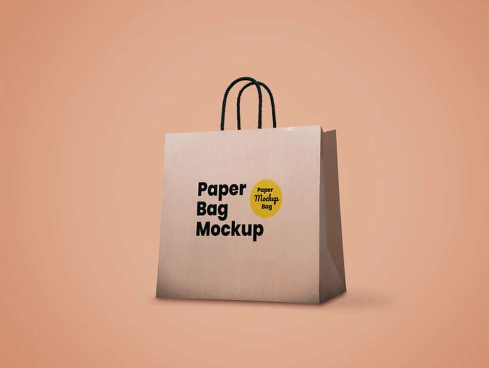 Brown Paper Bag PSD Mockup