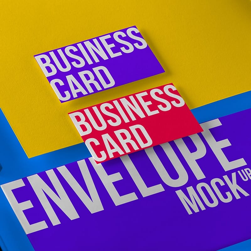 Business Cards and Envelope Mockup