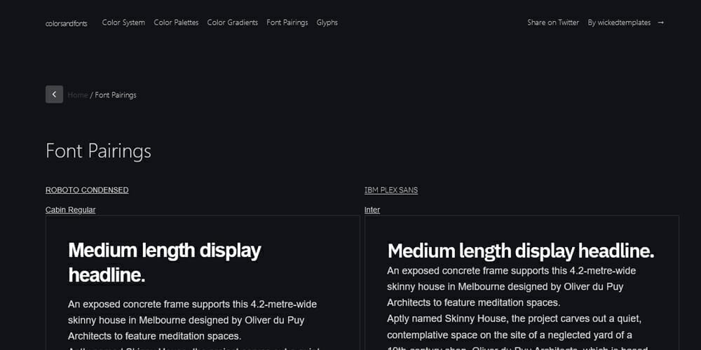 Remarkable New Font Pairing Tools for Designers 18 Colorsandfonts Font Pairings