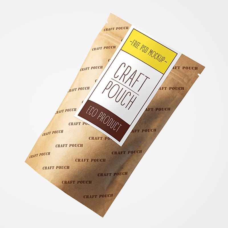 Craft Pouch Free PSD Mockup