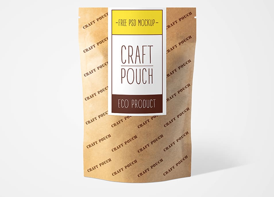 Craft Pouch Free PSD Mockup