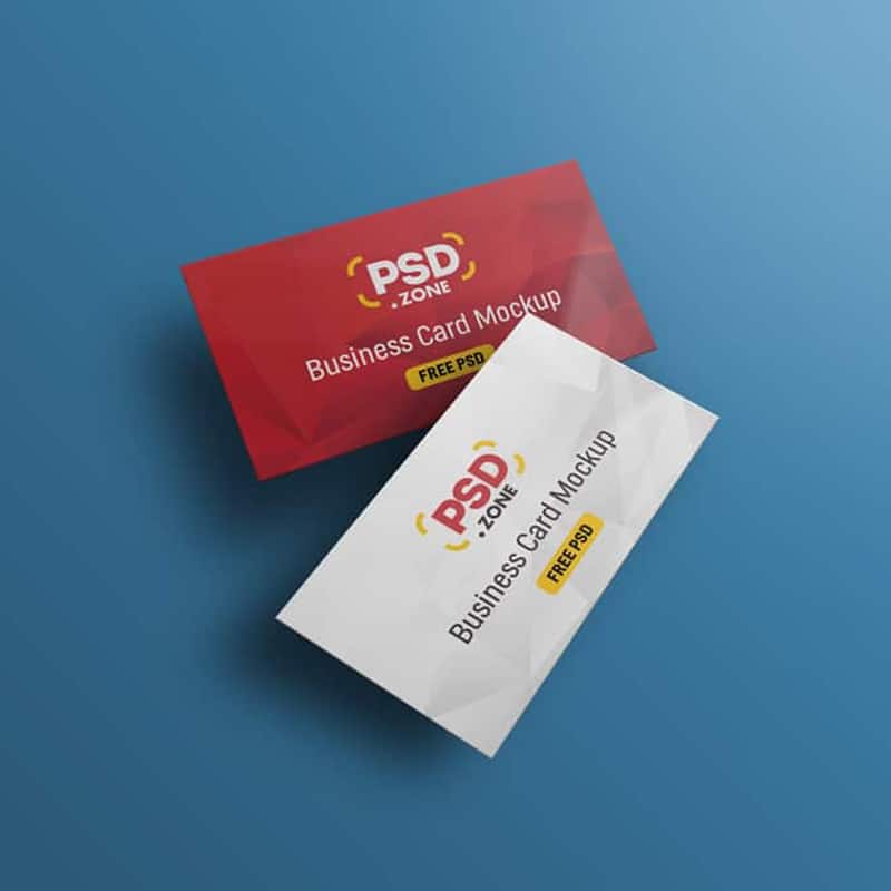 Floating Business Card Mockup PSD Template