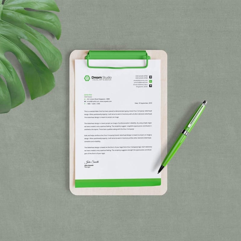 Free A4 Size Clipboard Mockup PSD