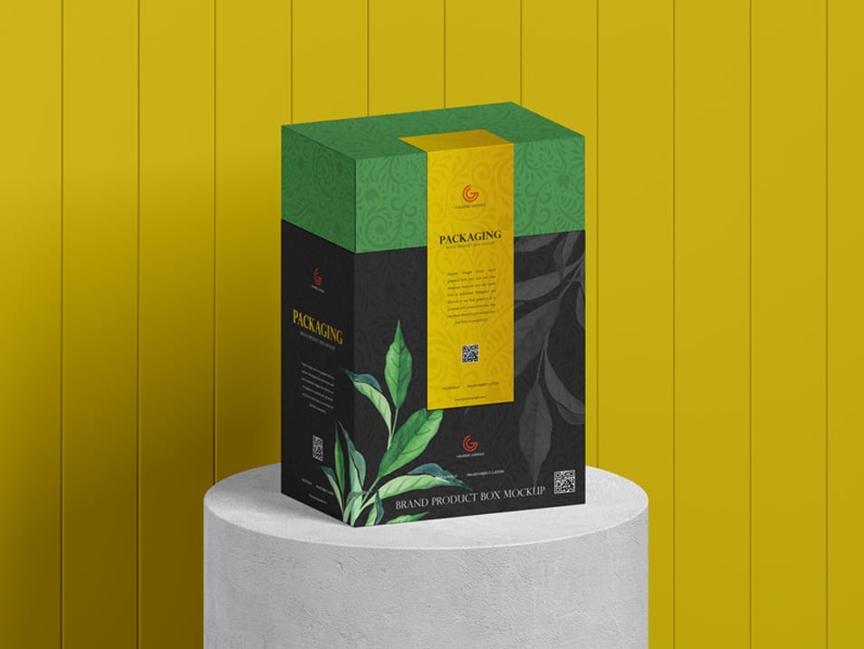 Free Brand Product Packaging Box Mockup