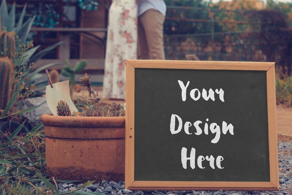 Free Chalkboard Mockup