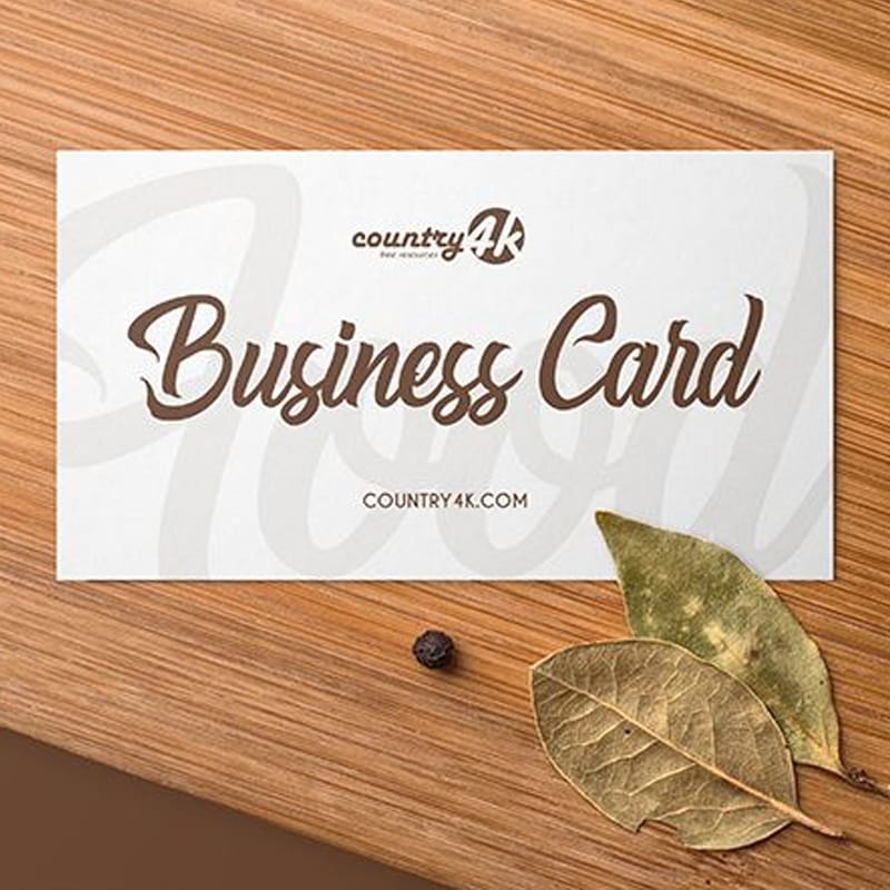 Free Food Business Card MockUp