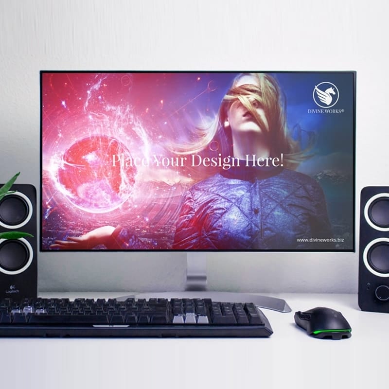 Free LCD Screen Display Mockup