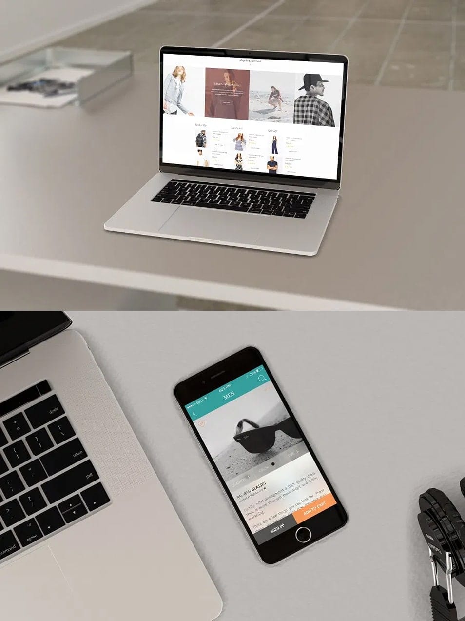 Free MacBook & IPhone Mock-Up