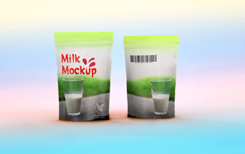 Free Milk Powder Packaging Mockup