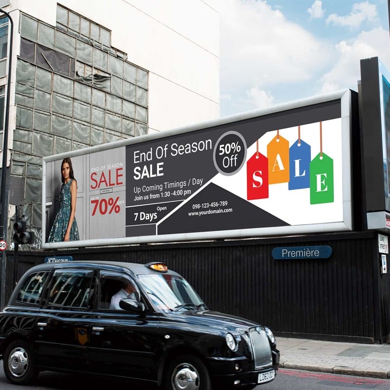 Free New Shopping Sale Banner PSD Mockup