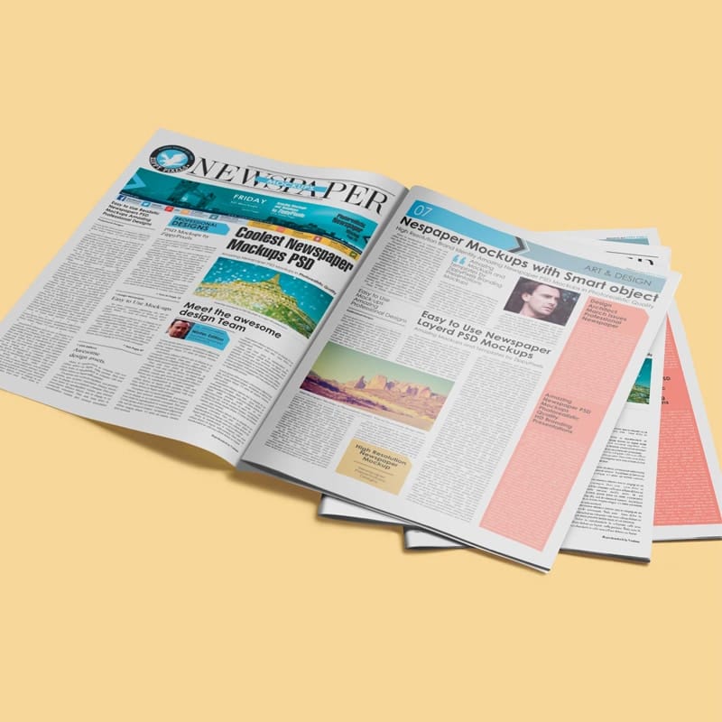 Free Newspaper Presentation Mock-up