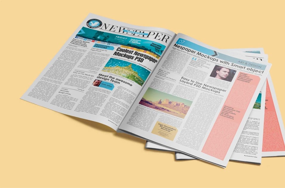 Free Newspaper Presentation Mock-up