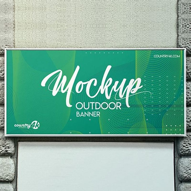 Free Outdoor Banner MockUp