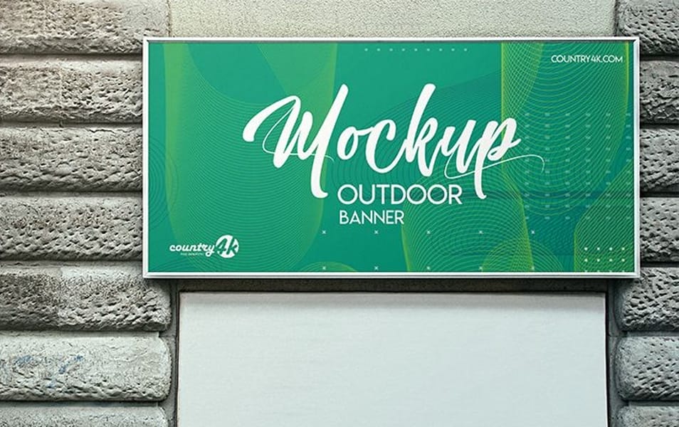 Free Outdoor Banner MockUp