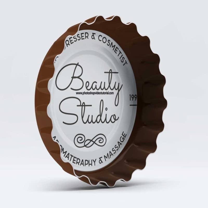 Free PSD Bottle Cap Mockup