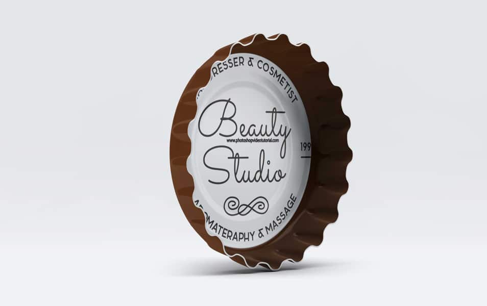 Free PSD Bottle Cap Mockup