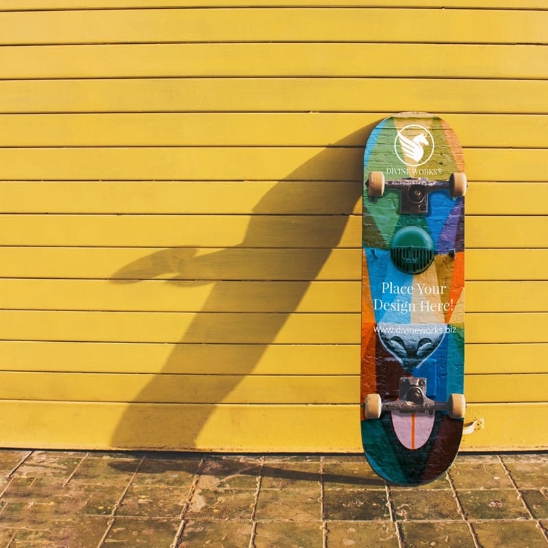 Free Skateboard Mockup