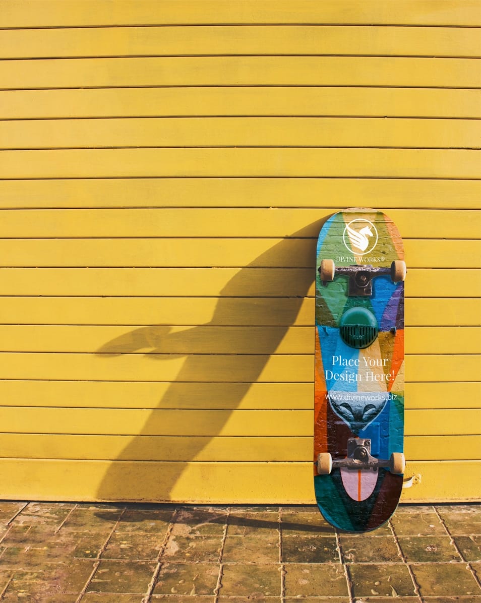 Free Skateboard Mockup