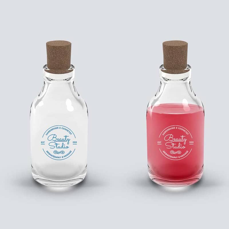 Glass Bottle Label Mockup
