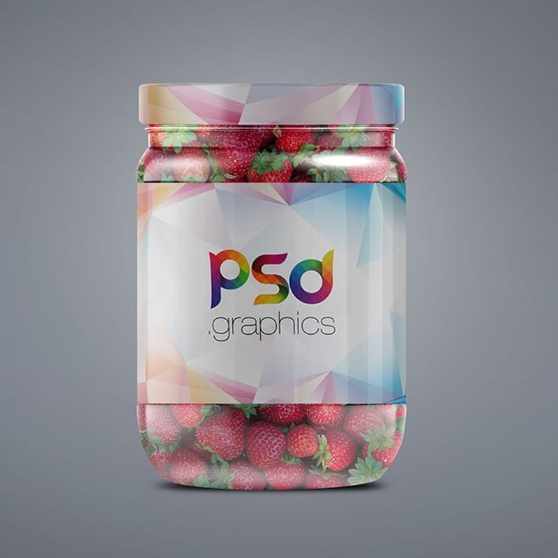 Glass Jam Jar Mockup