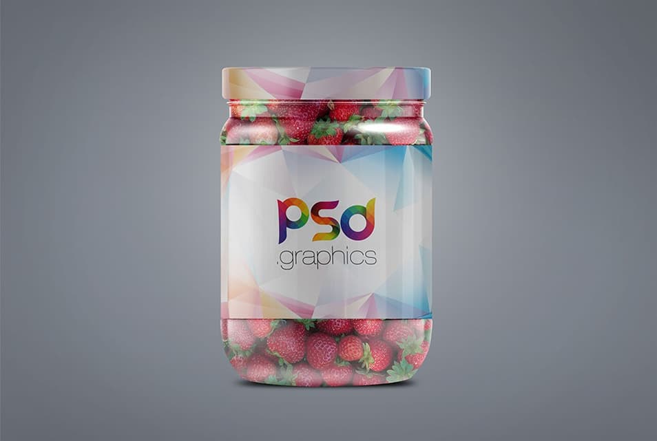 Glass Jam Jar Mockup