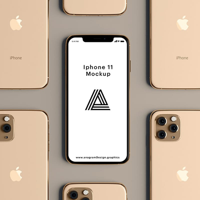 Gold iPhone 11 Mockup