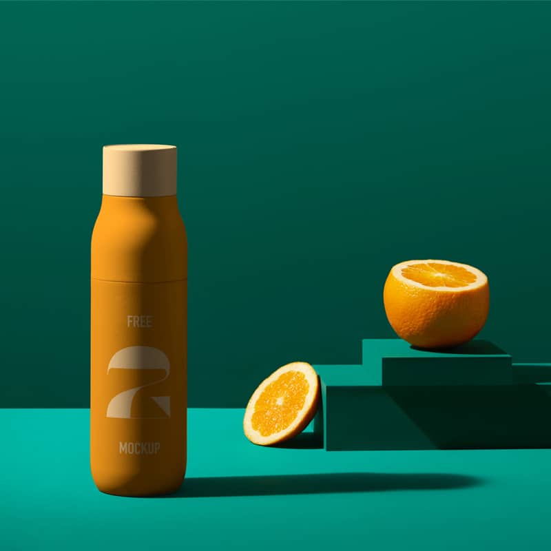 Juice Bottle PSD Mockup