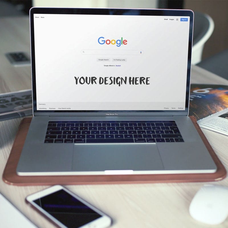 MacBook Pro Website Mockup