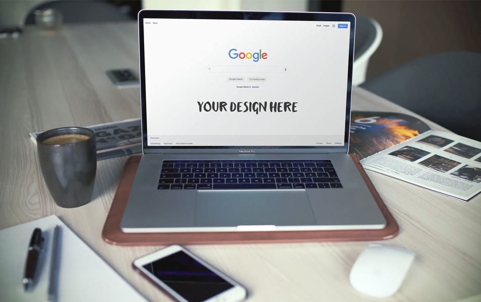 MacBook Pro Website Mockup