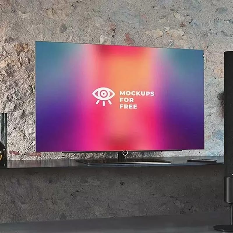 Realistic Smart TV Mockup
