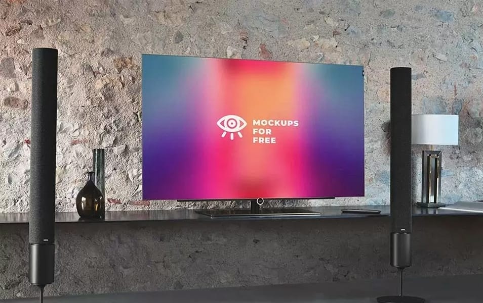 Realistic Smart TV Mockup