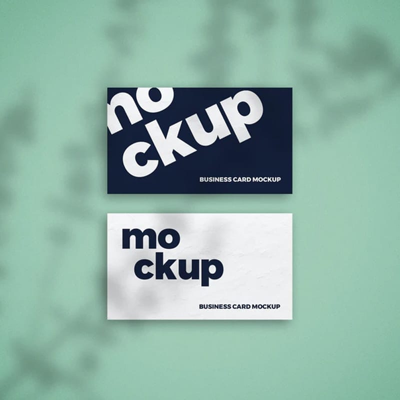 Shadow Overlay Business Card Mockup