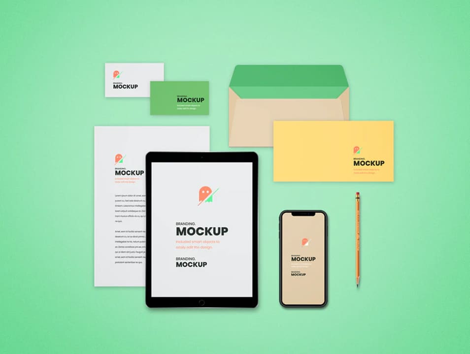 Top View Branding Mockup
