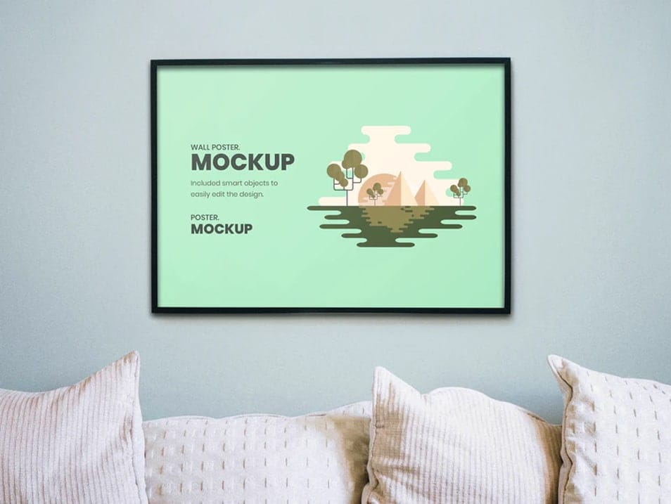 Wall Artwork PSD Mockup