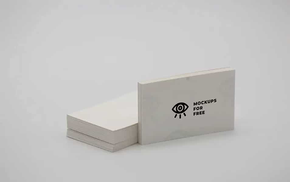 White Business Card Mockup
