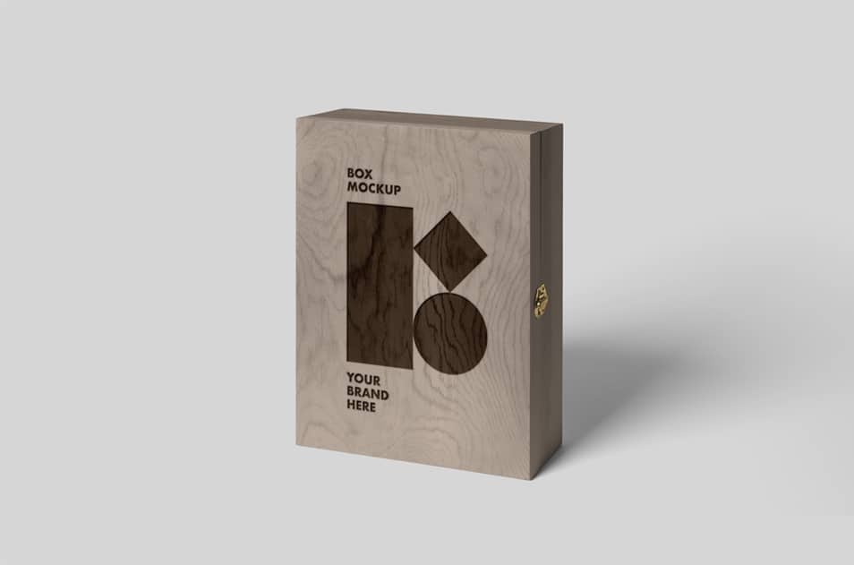 Wood Box Mockup