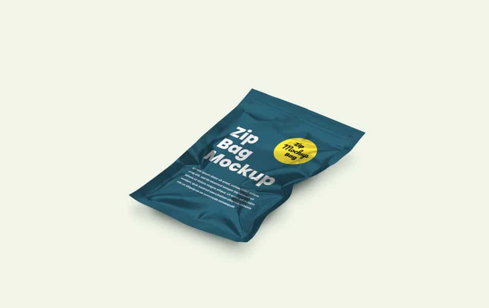 Zip Bag Package Mockup