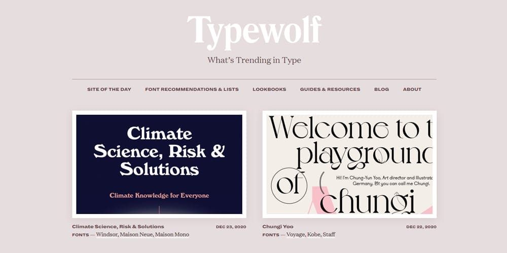 Remarkable New Font Pairing Tools for Designers 14 typewolf