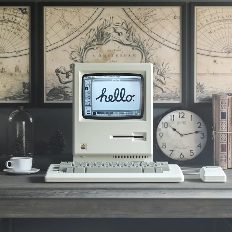 1984 Apple Macintosh Mockup