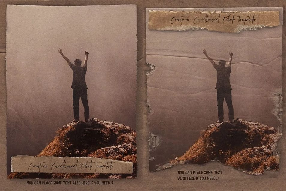 2 Free Cardboard Photo Mockups