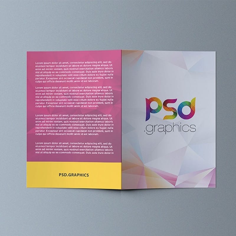 A4 Bifold Brochure Mockup Template