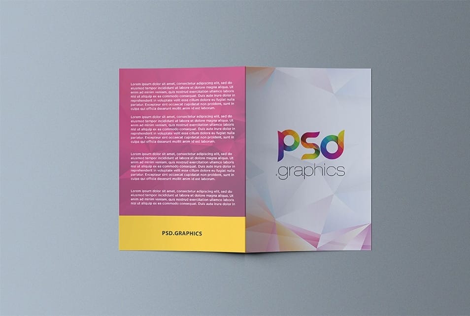 A4 Bifold Brochure Mockup Template