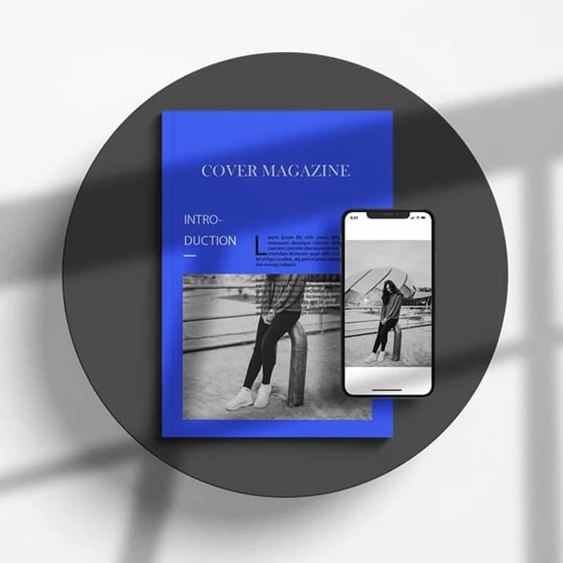 A4 Magazine Cover Mock-Up