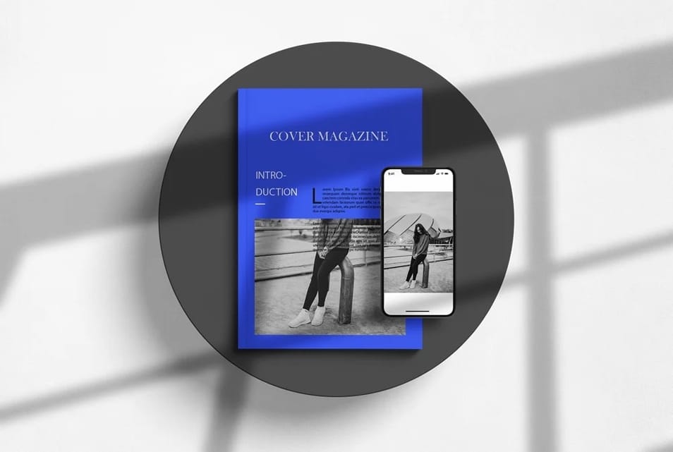 A4 Magazine Cover Mock-Up