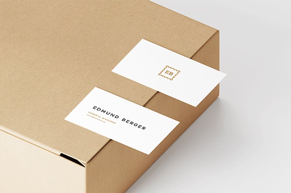 Business Cards On Box