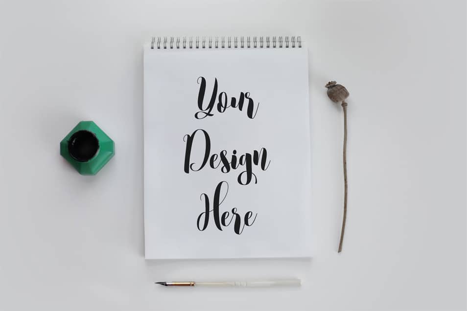 Calligraphy Notebook Mockup