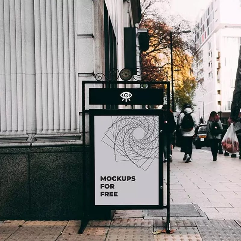 Chalkboard Stand Mockup