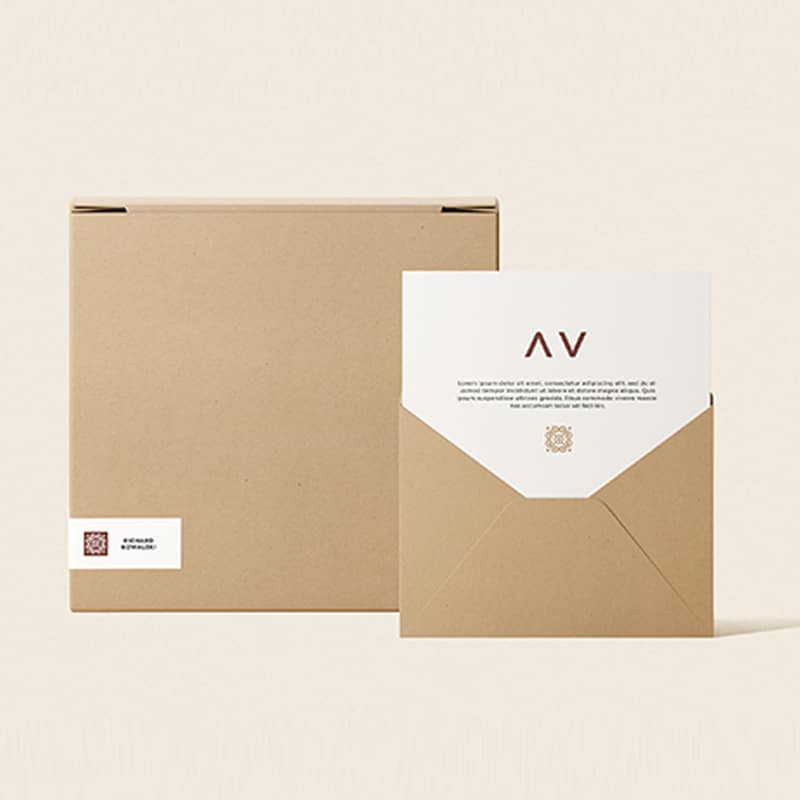 Envelope And Box Mockup